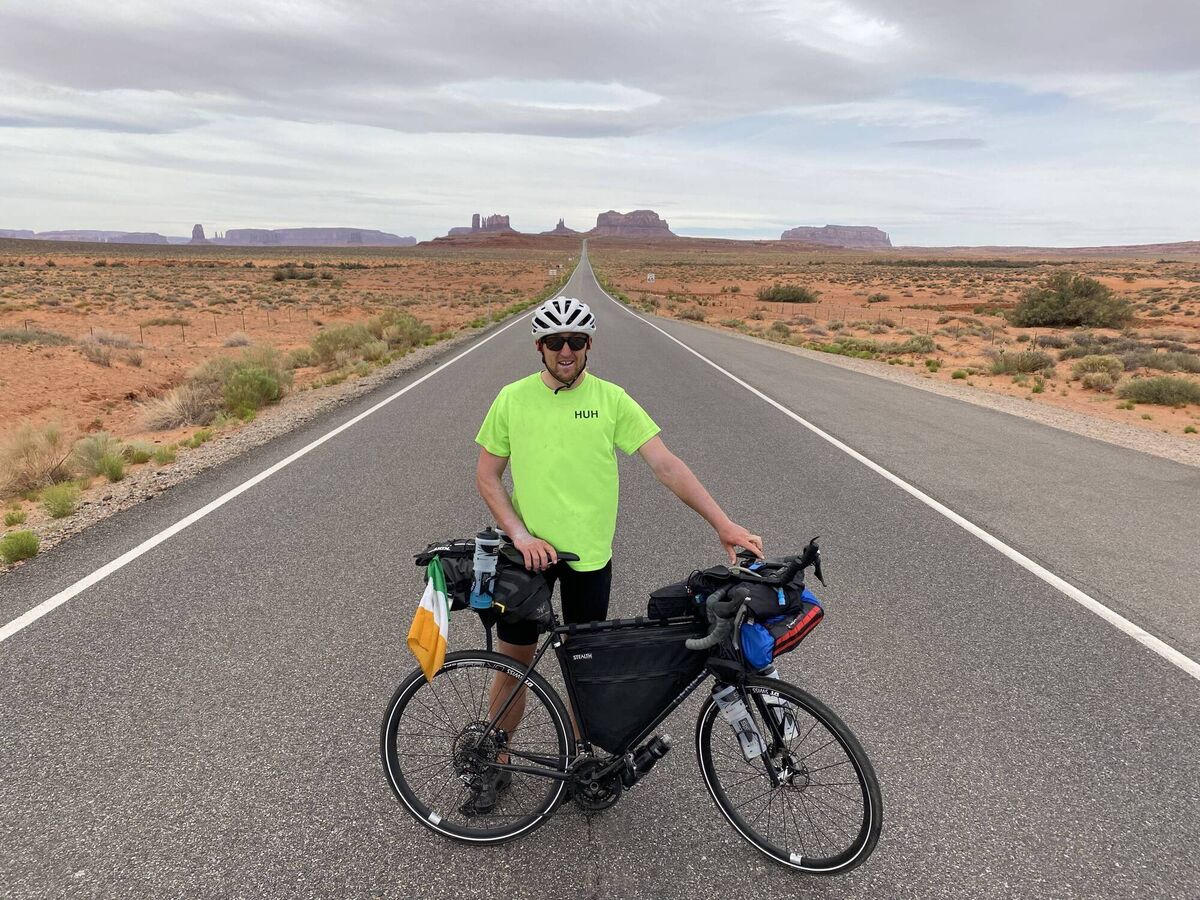 Cormac Ryan on the US highway, he's completed 4,000kms of 6,000km target.