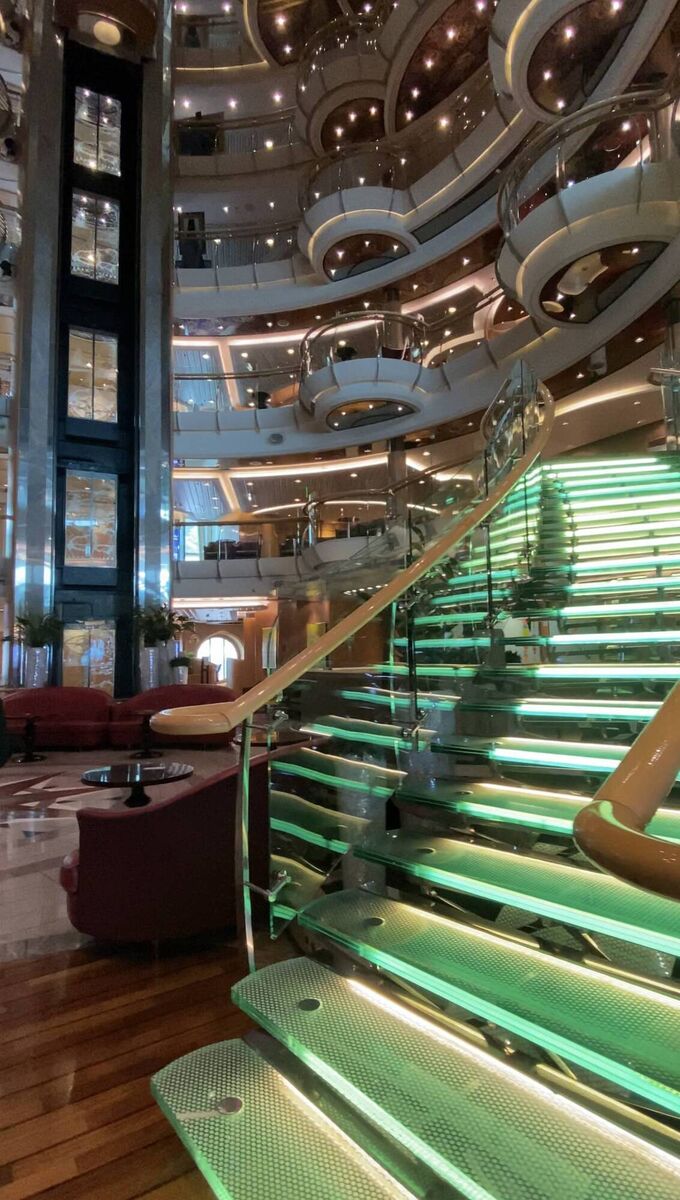The lobby on the Jewel of the Seas. Picture: Denise O'Donoghue