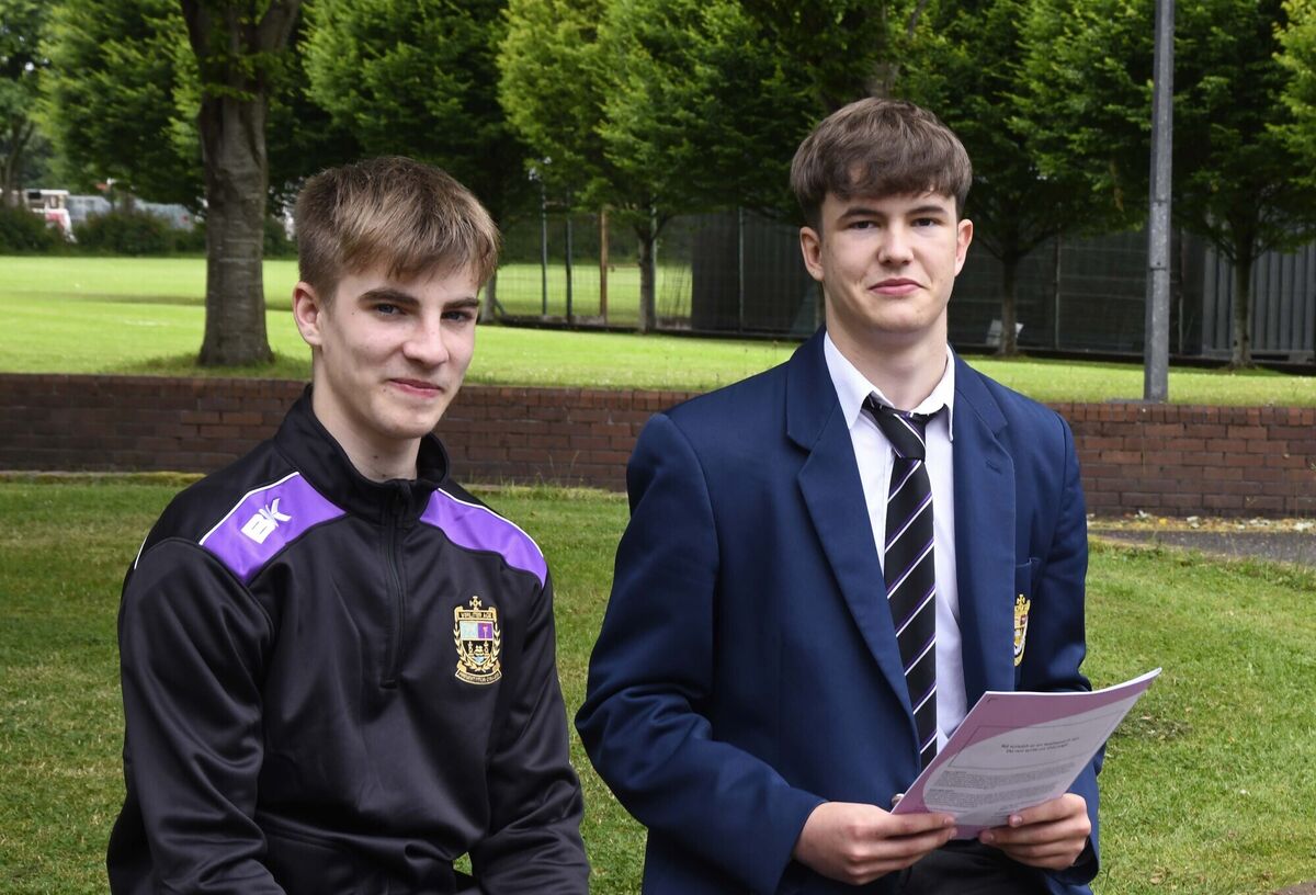 Conor Madden (left) and Tim Ryan following their German exam at Presentation Brothers College.