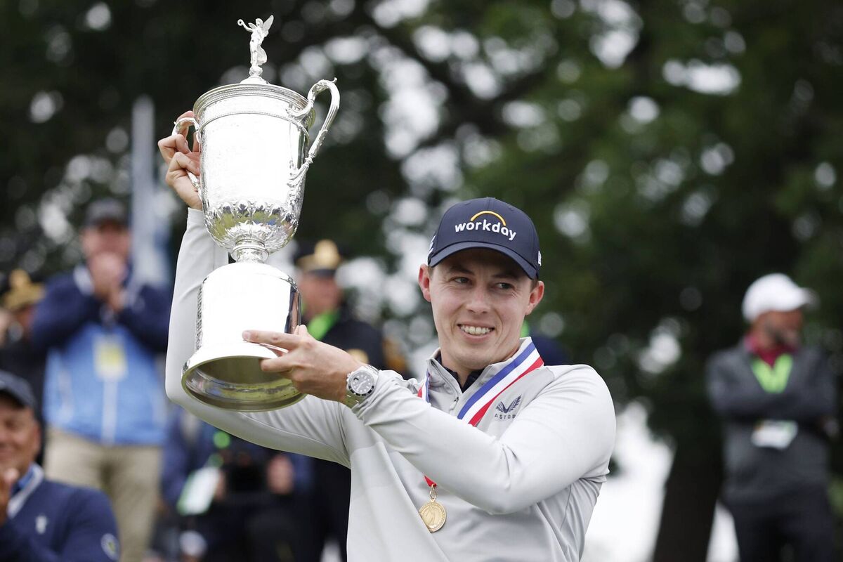 Fitzpatrick with the U.S. Open Championship trophy