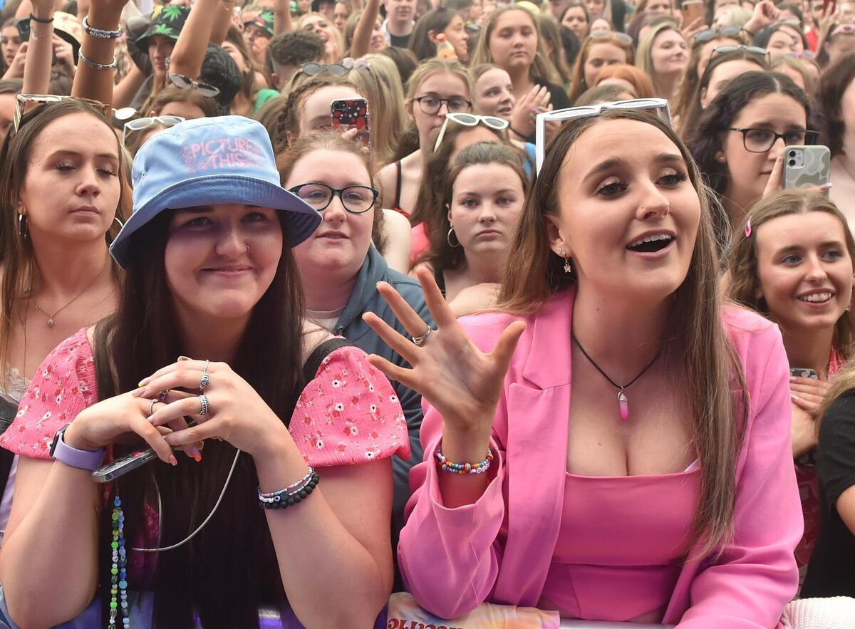  Some of the crowd at the Picture This concert at Musgrave Park on Friday night.