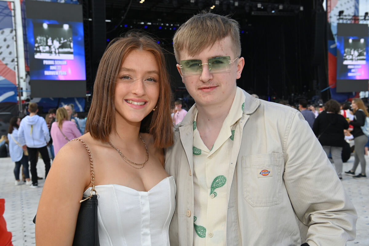  Kaia Davies and David Hannigan at The Script concert.