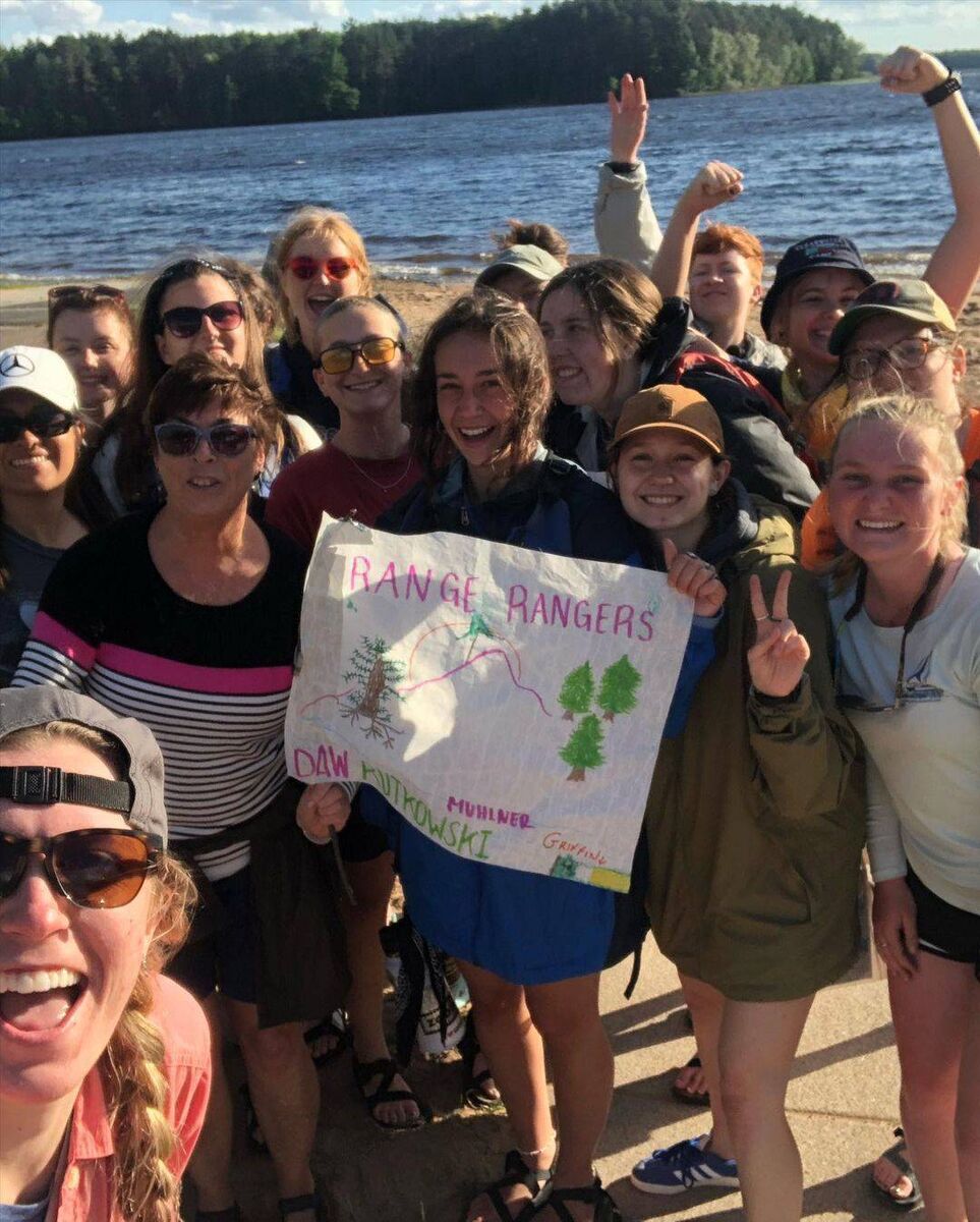 Fiona Griffin with staff at Camp Clearwater