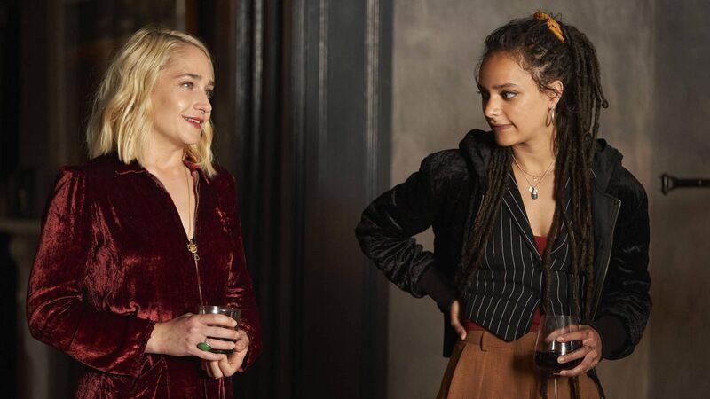 Jemima Kirke and Sasha Lane in Conversations With Friends. Jemima Kirke and Sasha Lane in Conversations With Friends.