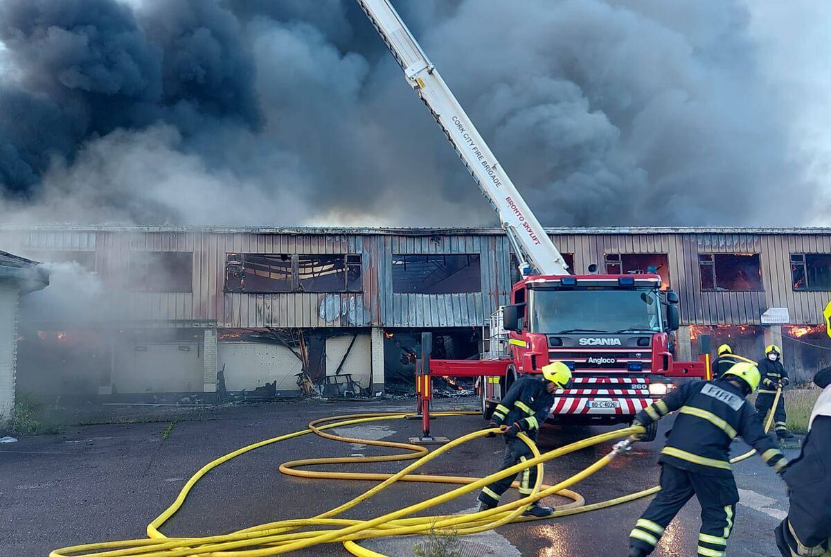 Firefighters are trying to stop the blaze from spreading 