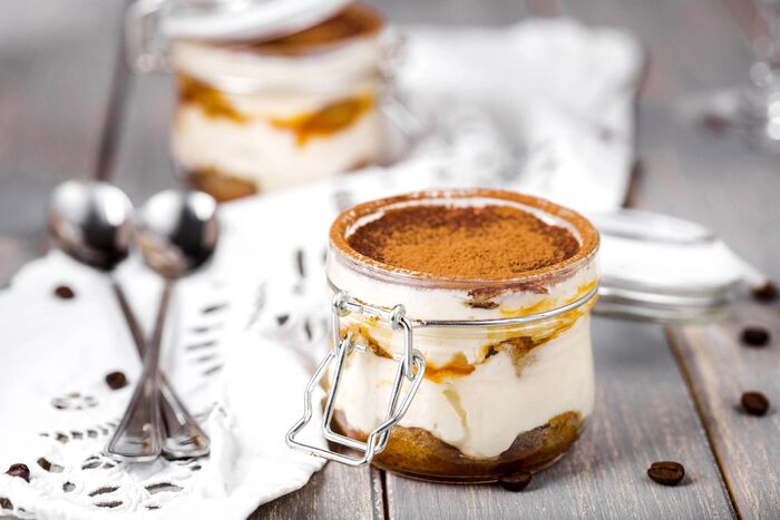 Coffee and almond cream pots - with a kick