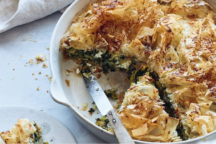 Spanakopita: Greek spinach and cheese pie