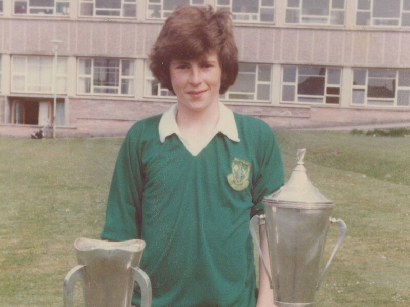 Tadhg Coakley in 1977 with the Harty Cup and Dr Croke Cup. Tadhg Coakley in 1977 with the Harty Cup and Dr Croke Cup.