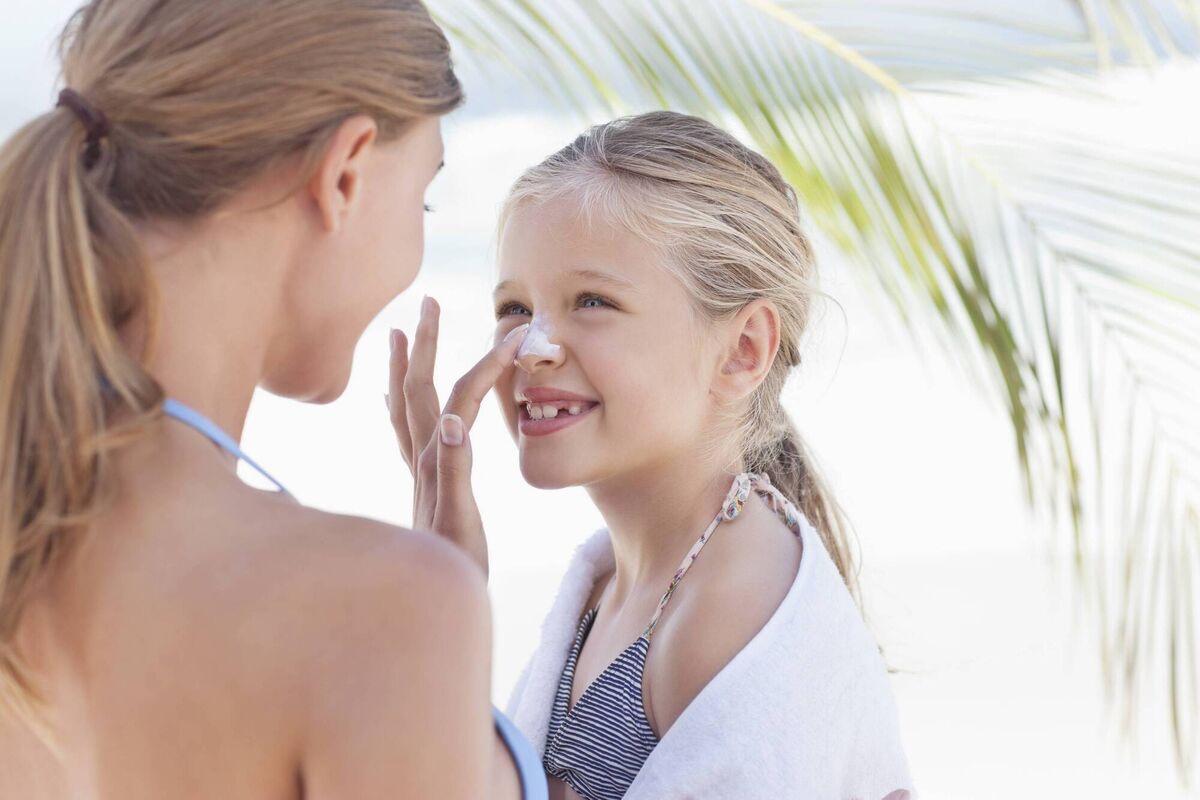 Children are more vulnerable to sunburn, and need at least SPF factor 30