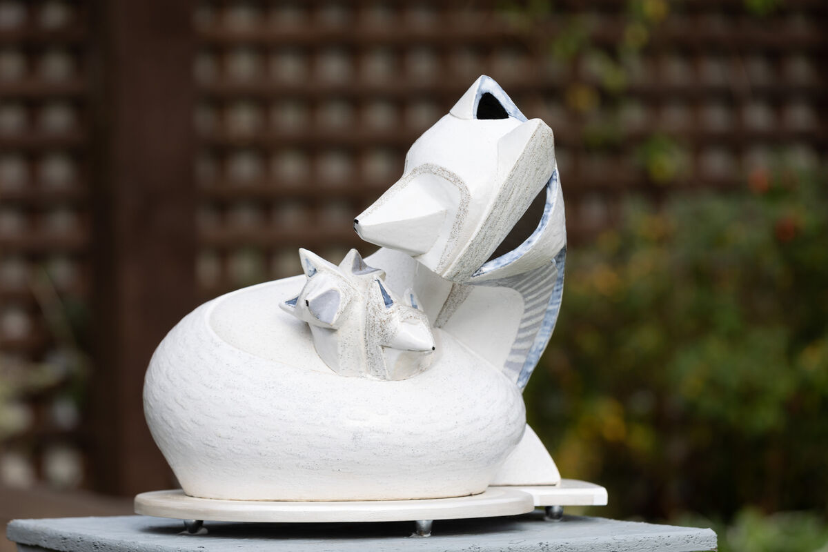 Queen Arctic Fox is stoneware by artist Merce Canadell, €1,900. Queen Arctic Fox is stoneware by artist Merce Canadell, €1,900.