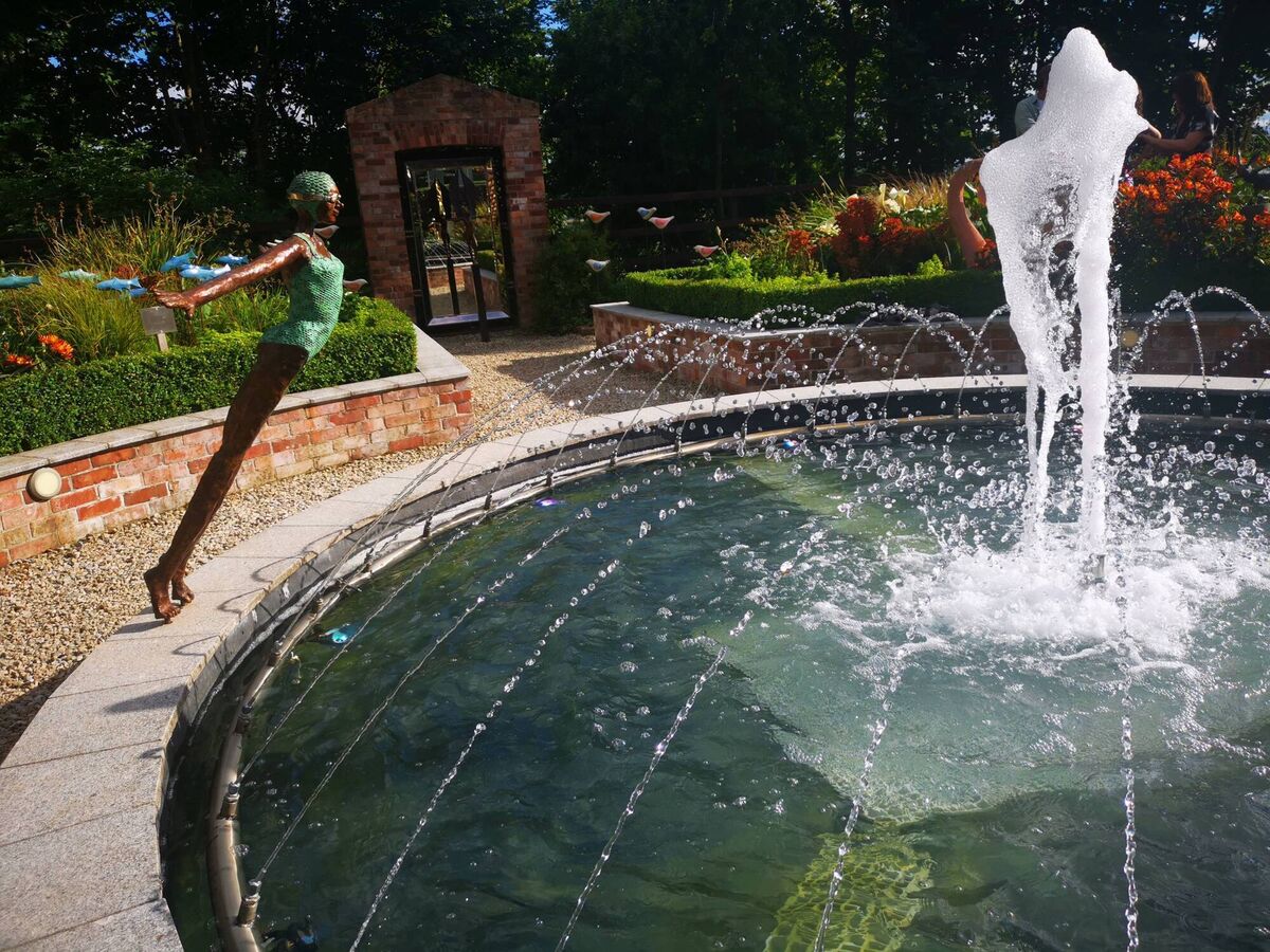 Here is Dawn Conn's bronze piece, Diving into the Ocean of Life, €8950. Here is Dawn Conn's bronze piece, Diving into the Ocean of Life, €8950.
