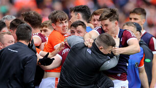 <p>TOPIC OF DISCUSSION: Ugly scenes followed the full-time whistle in Croke Park on Sunday. ©INPHO/James Crombie</p>