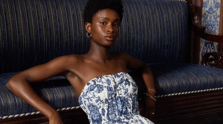 Printed bandeau midi dress, & Other Stories, €149