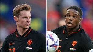 Manchester United are trying to sign Frenkie de Jong, left, and Tyrell Malacia (PA)