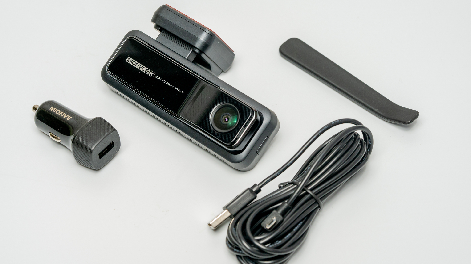 Miofive 4K dash cam with built-in storage and crystal clear footage