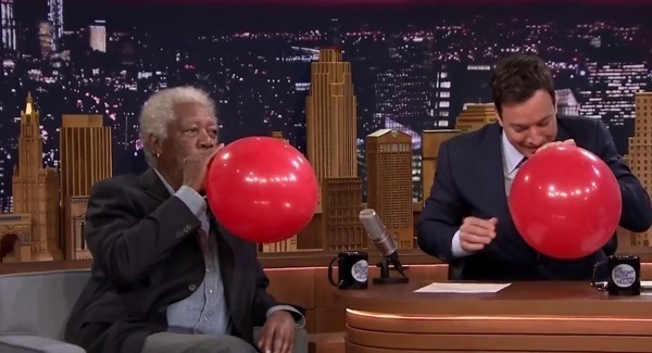 WATCH: Morgan Freeman on helium