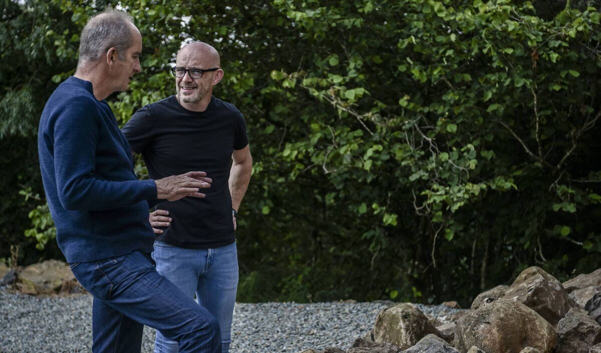 Patrick Bradley and Kevin McCloud. Picture: Bruno Tamiozzo Patrick Bradley and Kevin McCloud. Picture: Bruno Tamiozzo