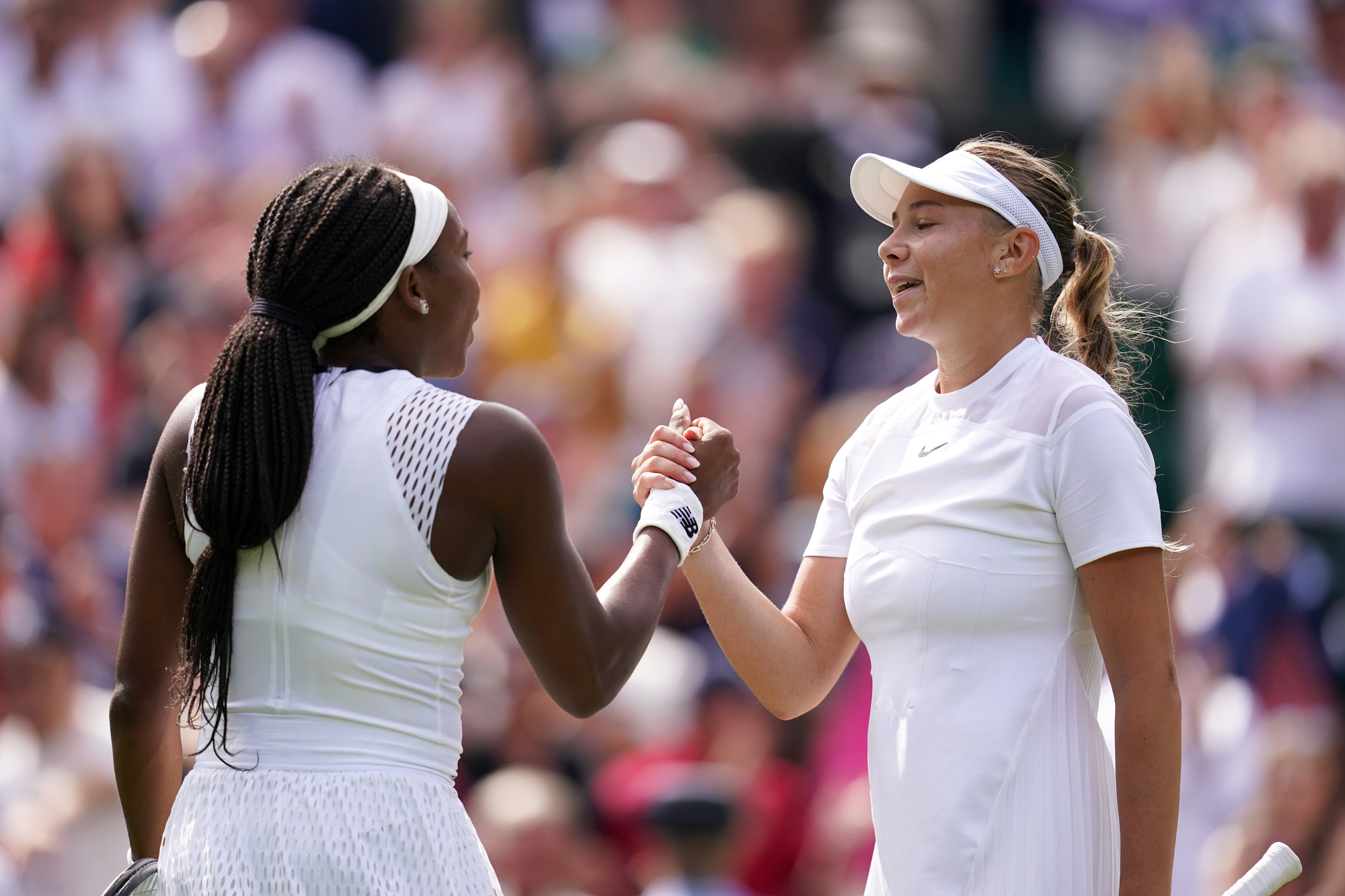 Coco Gauff’s Wimbledon challenge ended by Amanda Anisimova in all-American clash