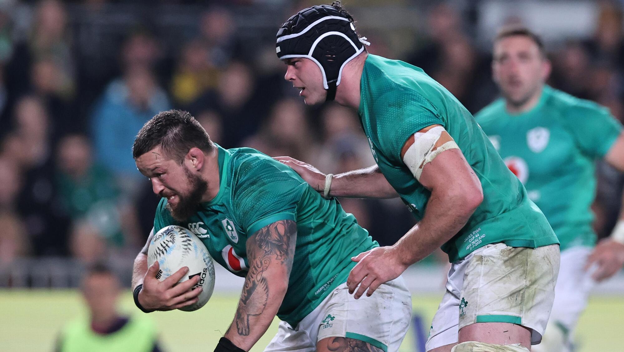 Michael Bent trains with the Ireland squad in New Zealand