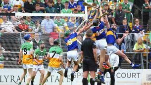 <p>LAST MINUTE: Tipperary’s Paddy McCormack flicks the ball into the net in injury time. Pic: ©INPHO/Ken Sutton</p>