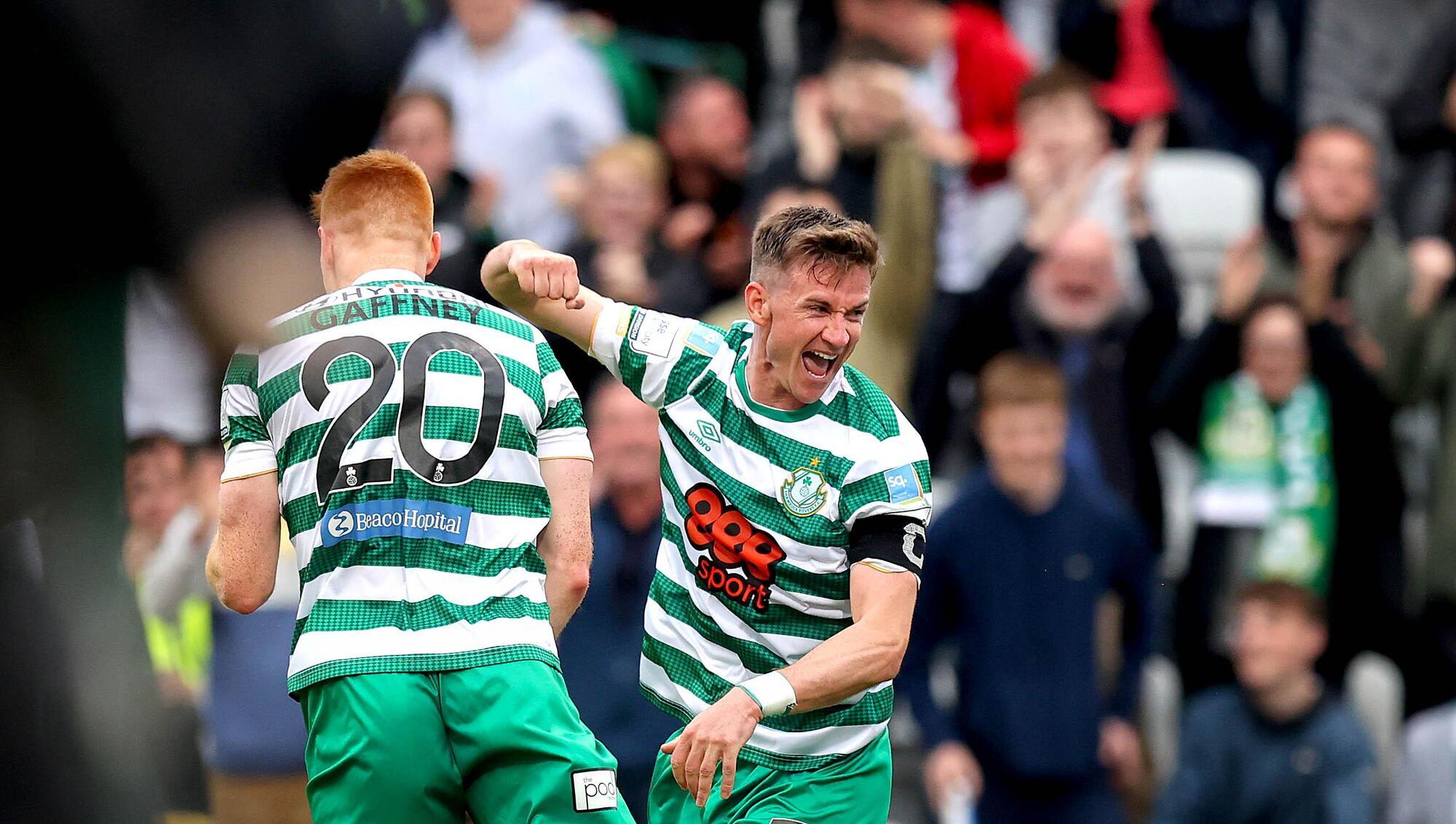 Shamrock Rovers take commanding 3-0 lead into second leg of Champions League tie