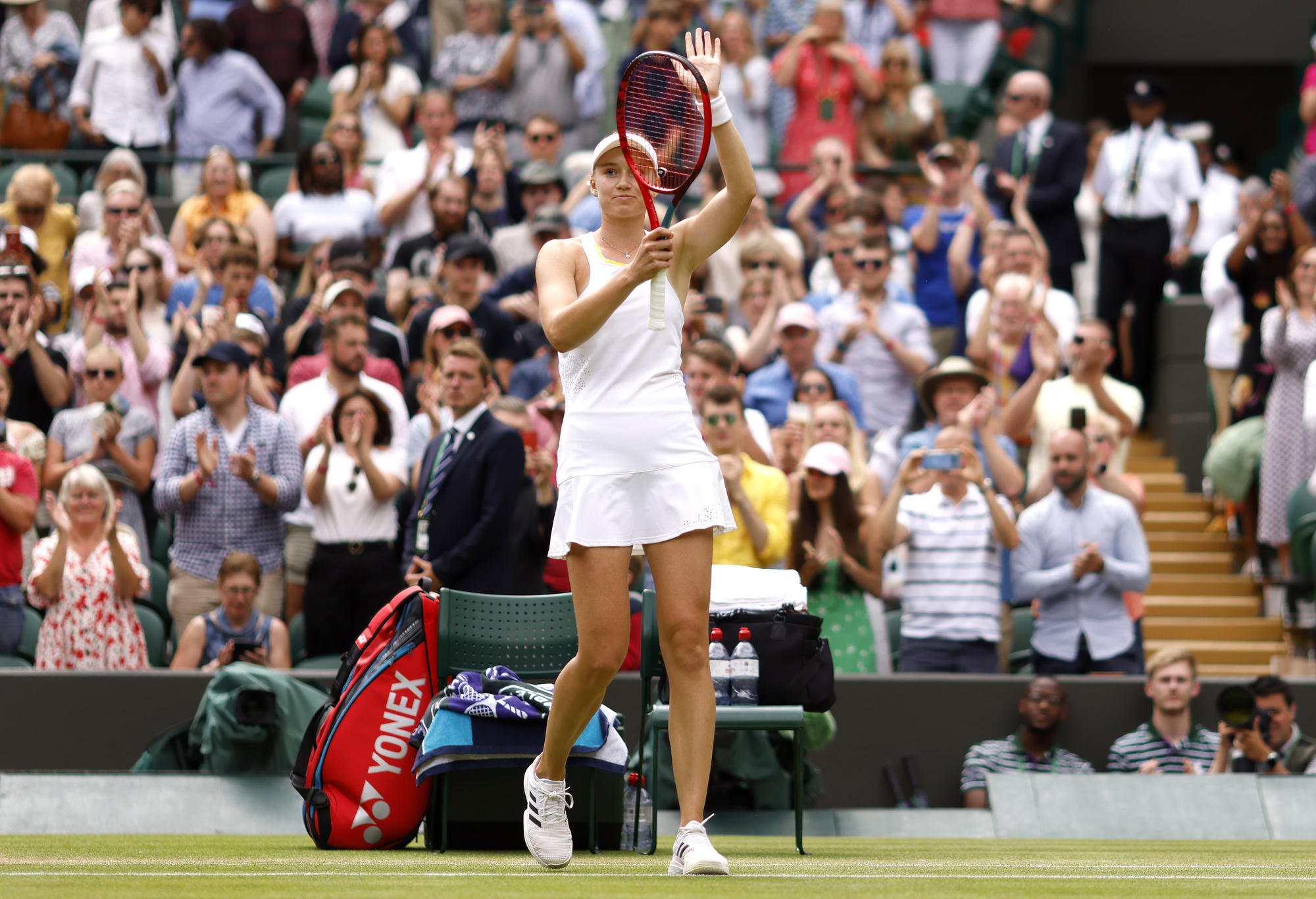 Russian-born Elena Rybakina calls for peace after reaching Wimbledon semi-finals