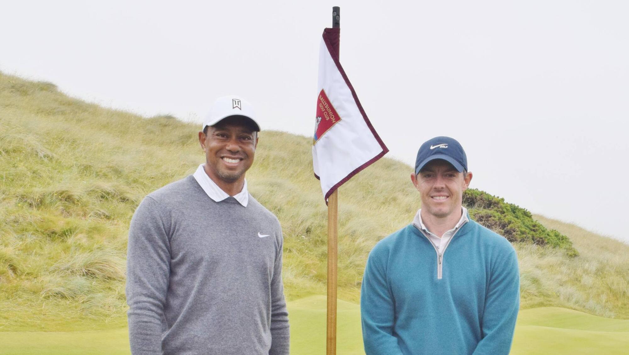 Pictures: Tiger Woods and Rory McIlroy fine-tune their Open prep in Ballybunion