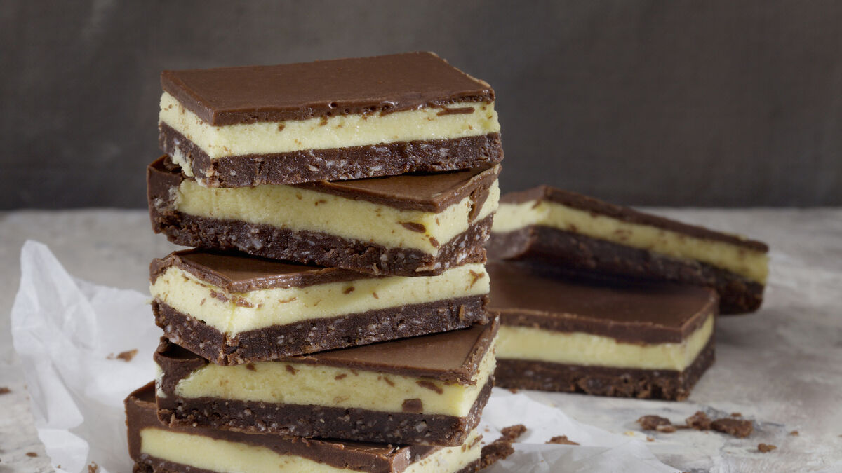 No Bake Chocolate Mint Slices