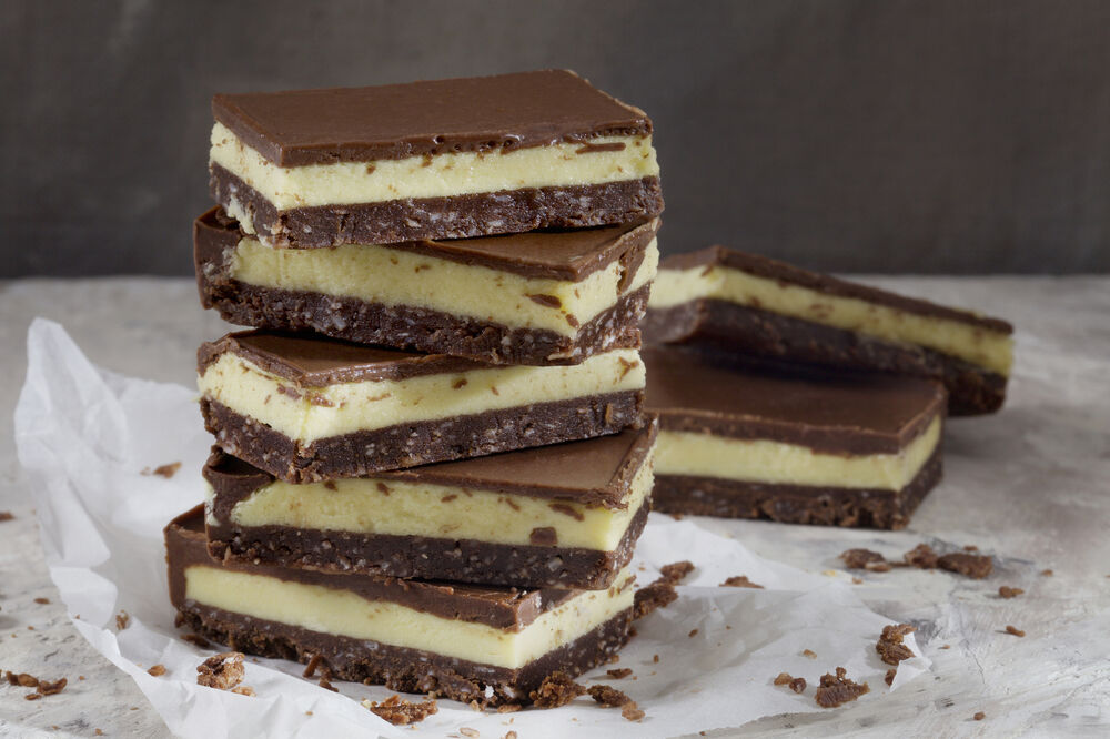 No Bake Chocolate Mint Slices