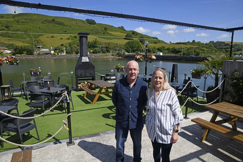 Ciarán and Catherine Woods at The Dock Wall Bar & Restaurant, Union Hall, Co. Cork. Ciarán and Catherine Woods at The Dock Wall Bar & Restaurant, Union Hall, Co. Cork.