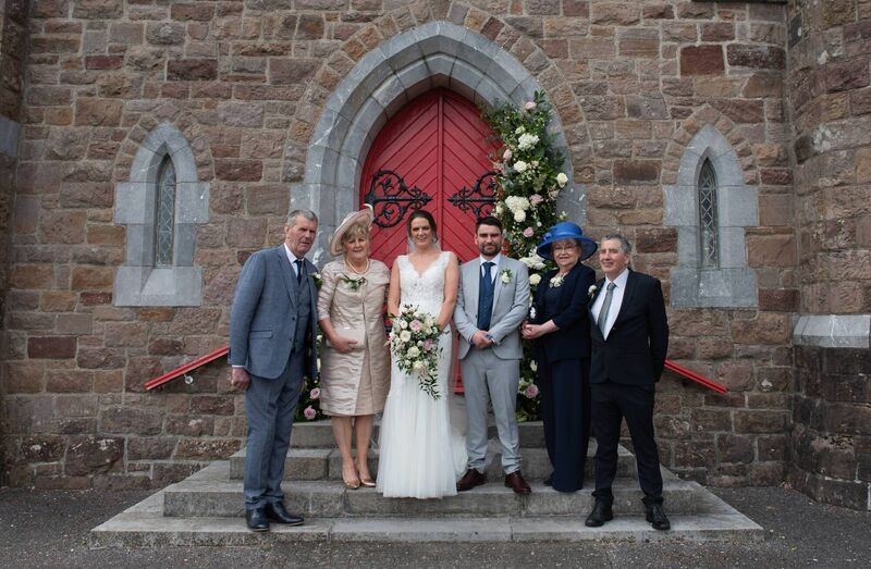 Rebecca Curran and Dominic Tully with Anne and Kevin Curran and Pauline and Danny Tully
