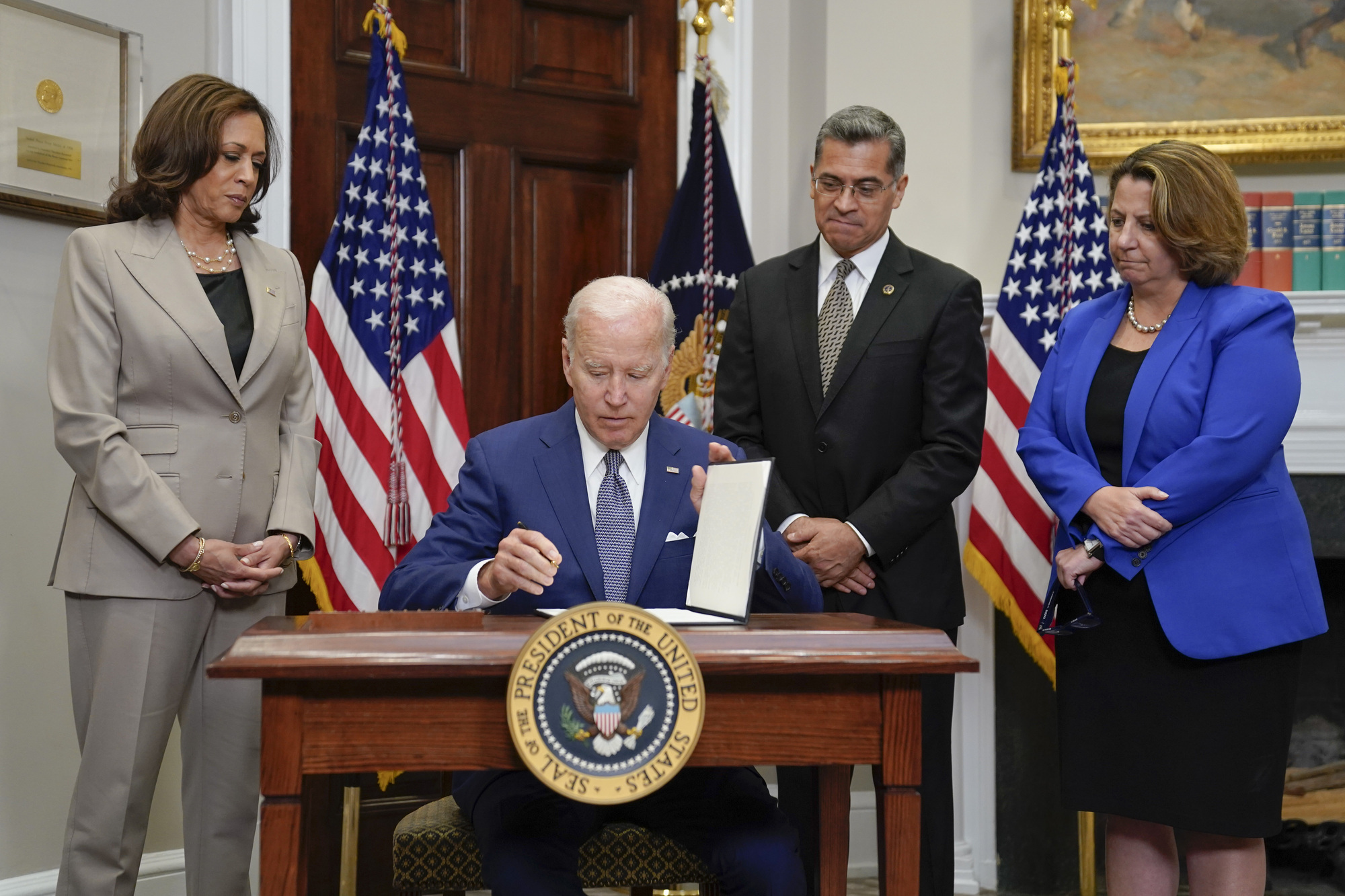 US president Joe Biden signs order on abortion access after high court ruling