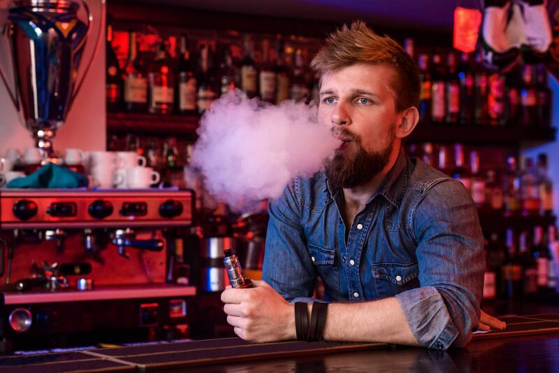 While it is seen by some as a way to wean oneself off cigarettes, Joanne O'Connell, MD of Vapourpal says, '[vaping] is better than smoking but it is not better than not smoking'. Stock picture
