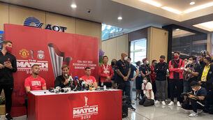 <p>Liverpool received a warm welcome in Thailand (Simon Peach/PA)</p>