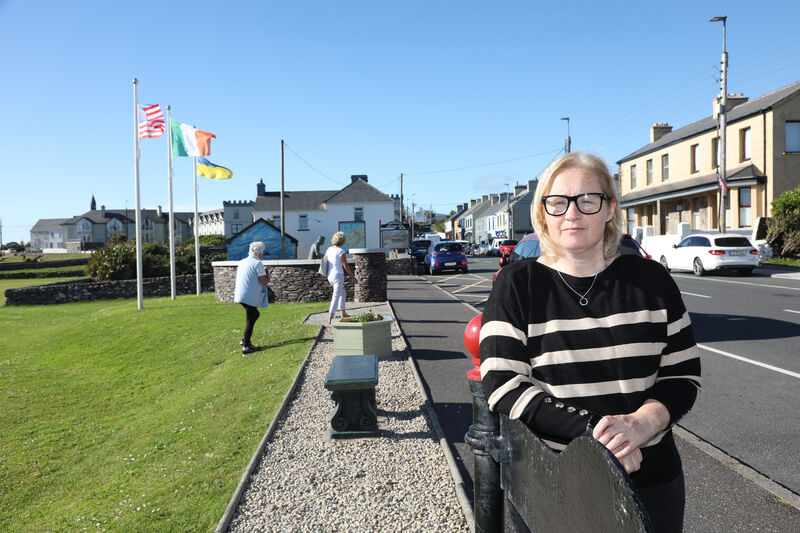 Fianna Fáil councillor Norma Moriarty in her home town of Waterville, which has taken in some 15 people fleeing Ukraine. Picture: Alan Landers