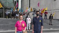 Extinction Rebellion activists gather at CCJ