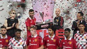 <p>PROMISING START: Manchester United started life under Erik ten Hag with a pre-season win. Pic: Wason Wanichakorn/AP</p>