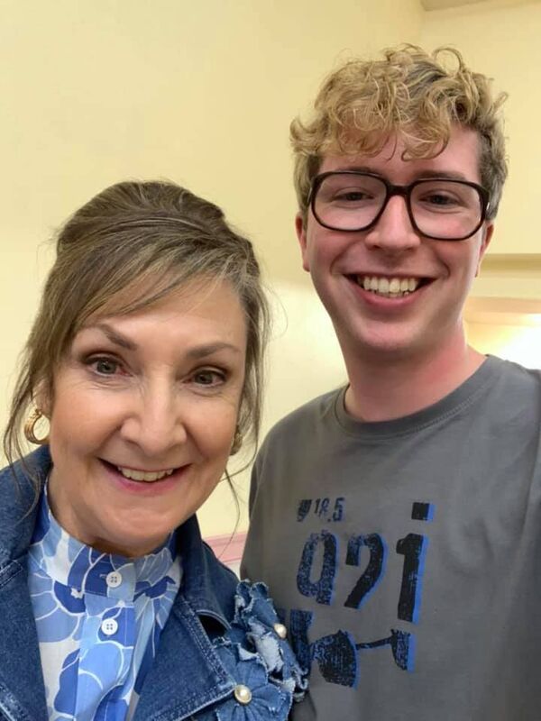 Michael Fry on the set of Holding with Pauline McLynn Picture: Michael Fry