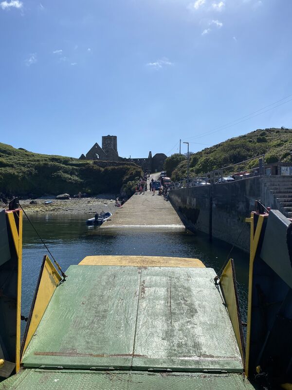 Arriving at the pier of Sherkin Island Arriving at the pier of Sherkin Island