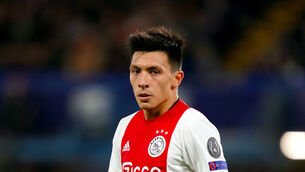 <p>Wanted man: Ajax's Lisandro Martinez may be a Manchester United player by week's end. Pic: PA Wire</p>
