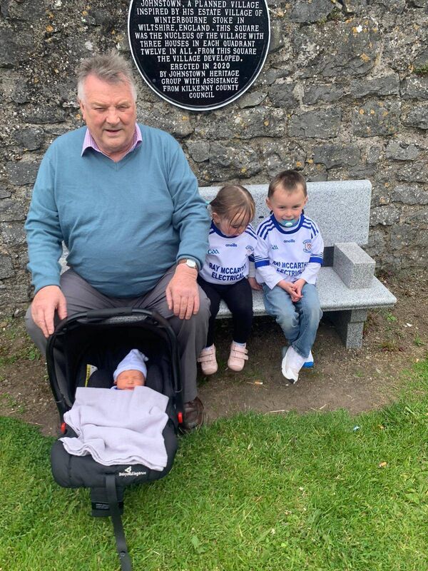 Generation game: Nickey Orr with his grandchildren Katie, Joey and baby Nickey in Johnstown Village Generation game: Nickey Orr with his grandchildren Katie, Joey and baby Nickey in Johnstown Village