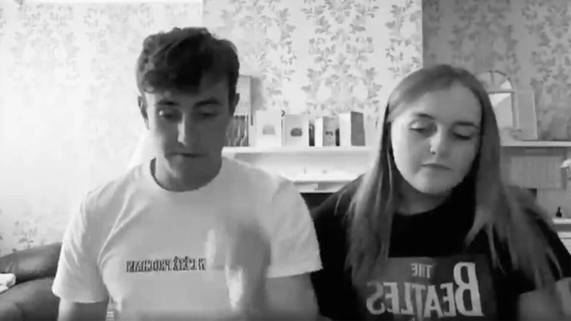 Paul Mescal performing with sister Nell