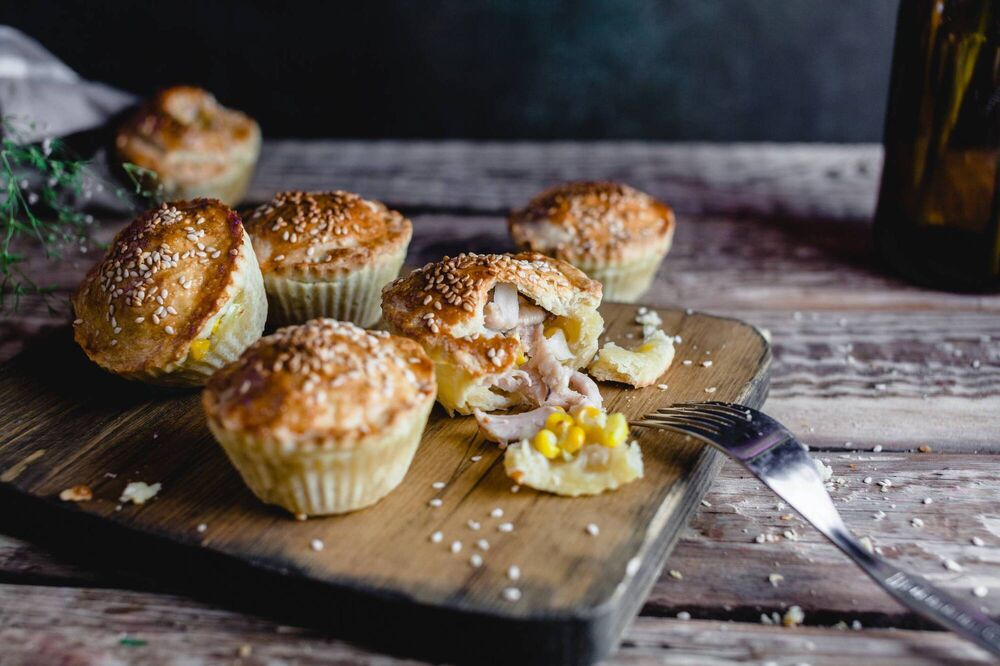 Handheld Chicken and Sweetcorn Pies