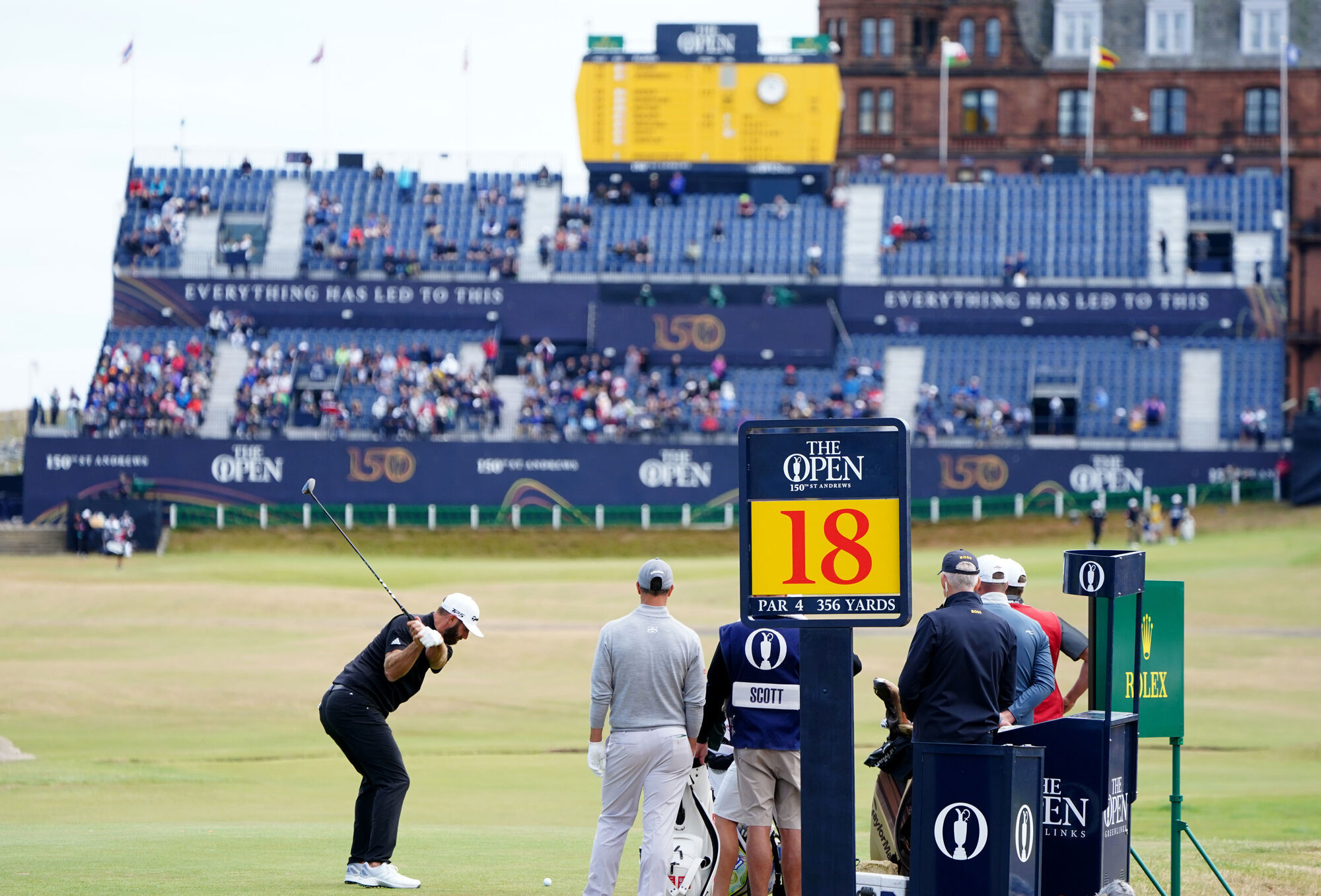 The Open: Dustin Johnson quick out of the blocks to take lead on day two 
