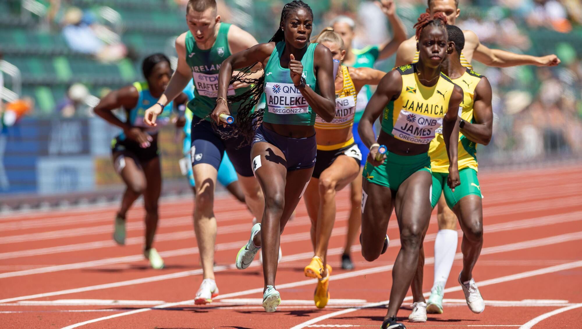 Adeleke anchors Ireland to storming Mixed Relay progress at World Championships 