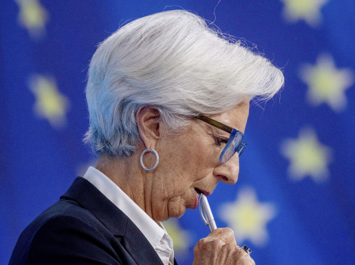 ECB president Christine Lagarde giving a press conference after the first monetary policy meeting of the new year in Frankfurt, Germany, February 3, 2022. Picture: Michael Probst / AP ECB president Christine Lagarde giving a press conference after the first monetary policy meeting of the new year in Frankfurt, Germany, February 3, 2022. Picture: Michael Probst / AP