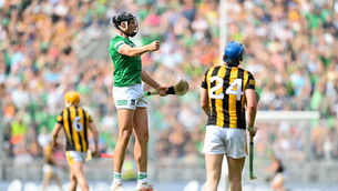 <p>WINNERS: Gearóid Hegarty of Limerick celebrates a point during the GAA Hurling All-Ireland Senior Championship Final. Photo by Stephen McCarthy/Sportsfile</p>