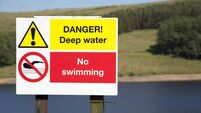 Danger Deep Water and No Swimming Sign