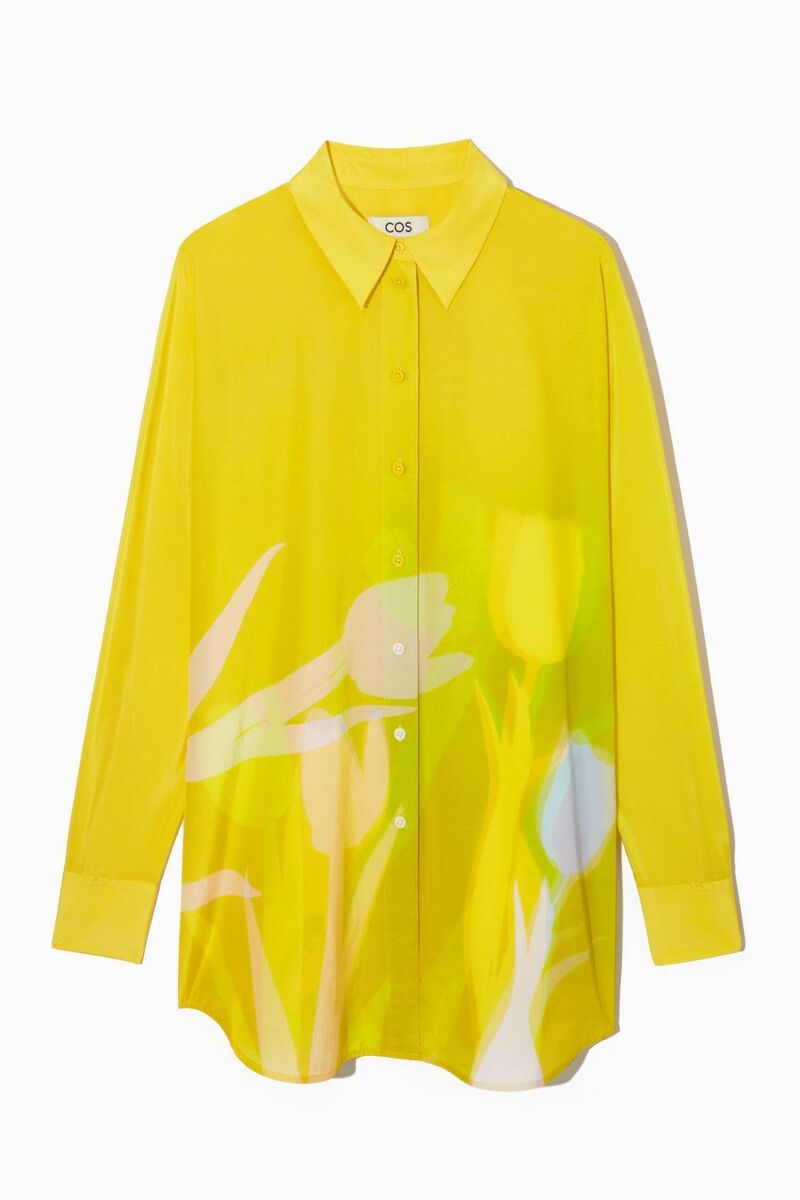 Oversized printed silk-blend shirt, COS €115 