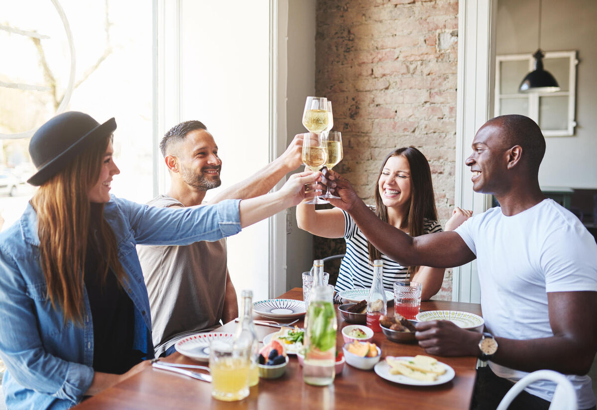 Cheers: But while you enjoy the food and wine, remember the waiting staff.